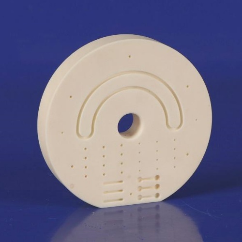 What are the functions of ceramic blood separation valves in blood cell analyzers