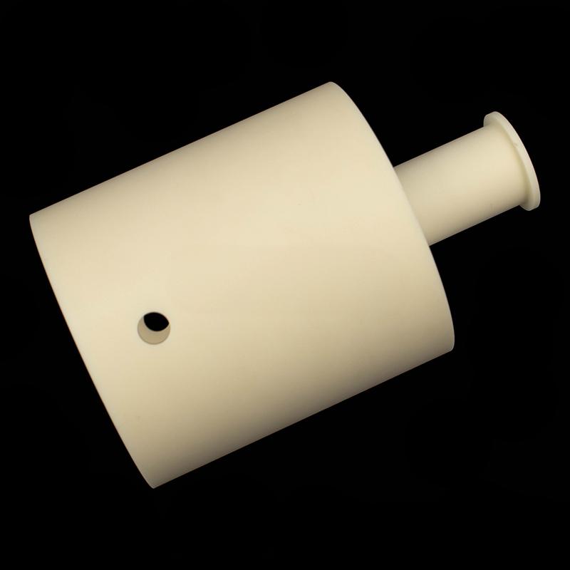 Aluminum oxide ceramic structure with hollow hole at the other end