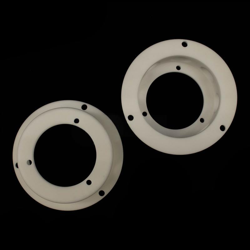 Circular structure opening design, flange style, alumina ceramic components