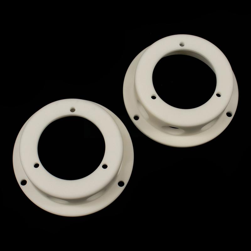 Circular structure opening design, flange style, alumina ceramic components