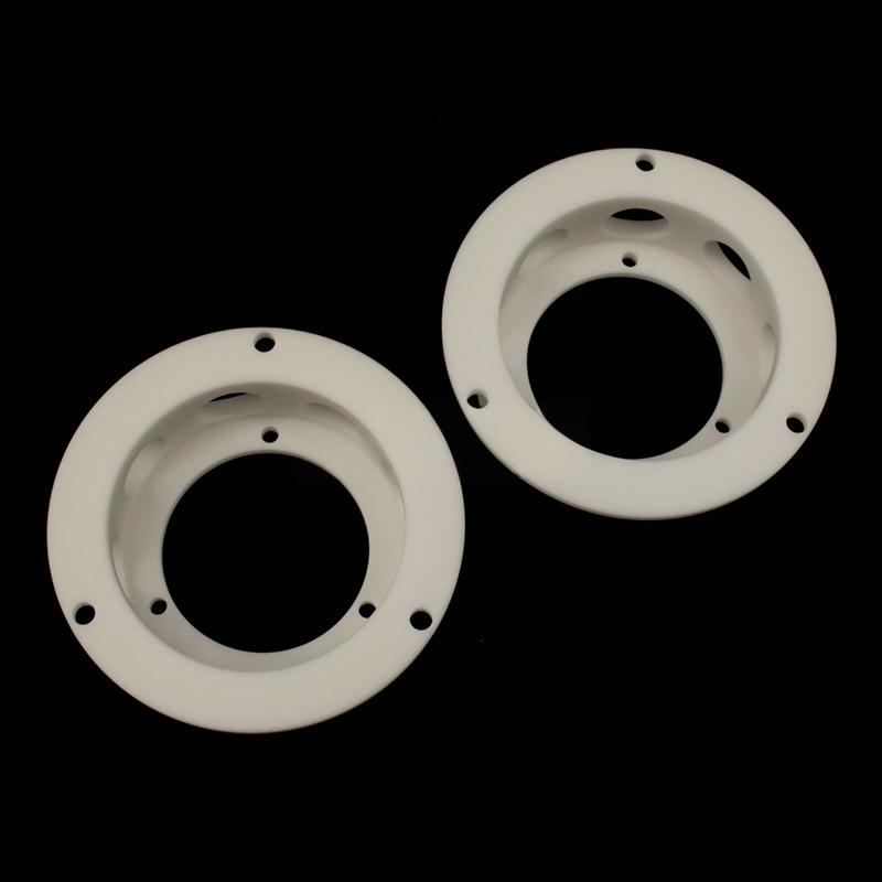 Circular structure opening design, flange style, alumina ceramic components