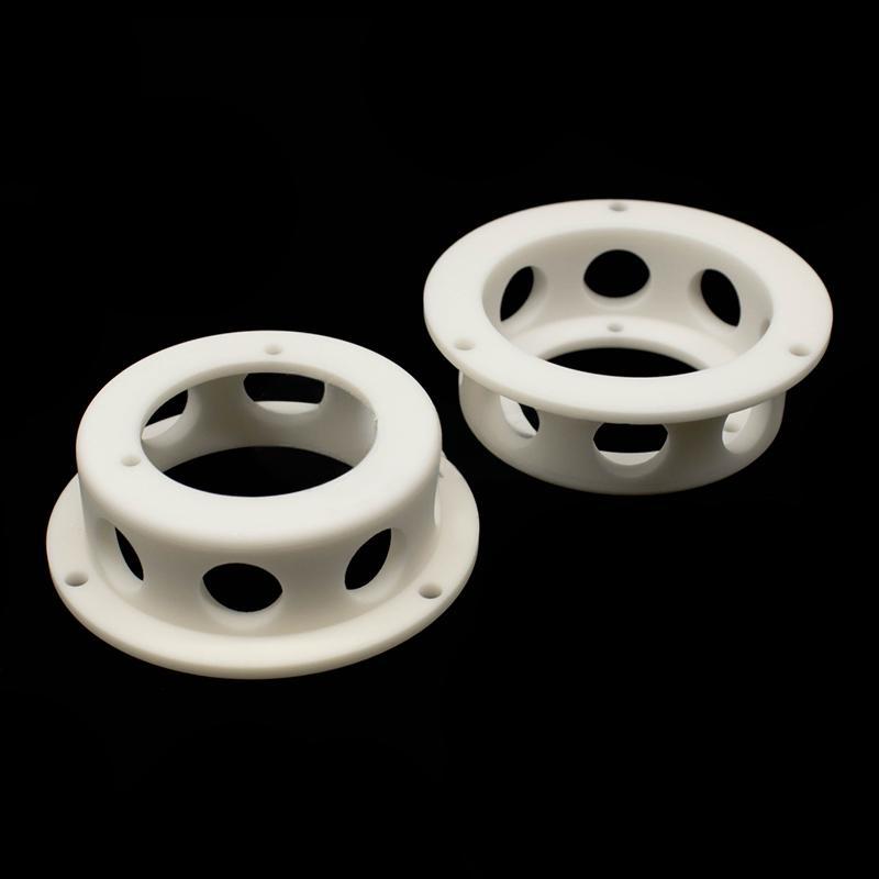 Circular structure opening design, flange style, alumina ceramic components