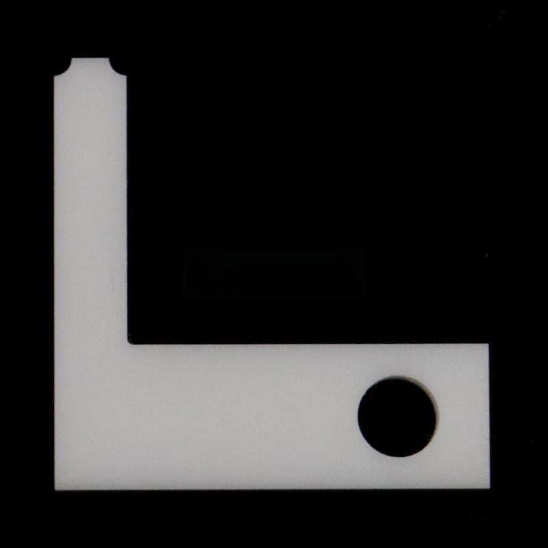 L-shaped zirconia ceramic perforated parts