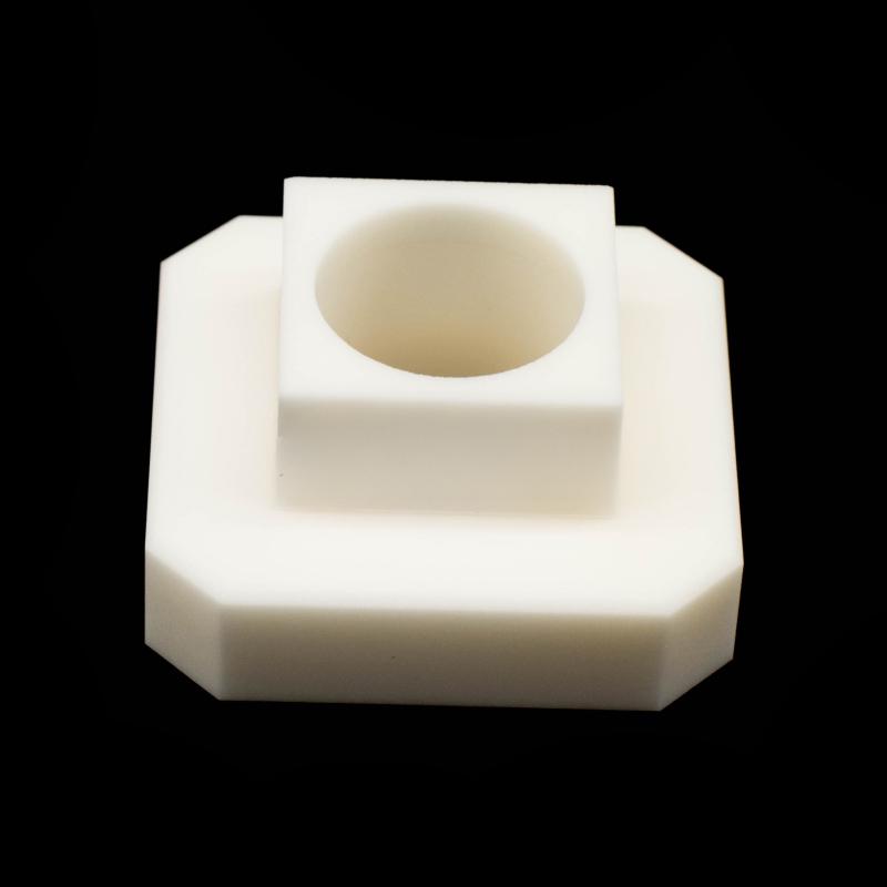 Octagonal centered round hole alumina ceramic parts