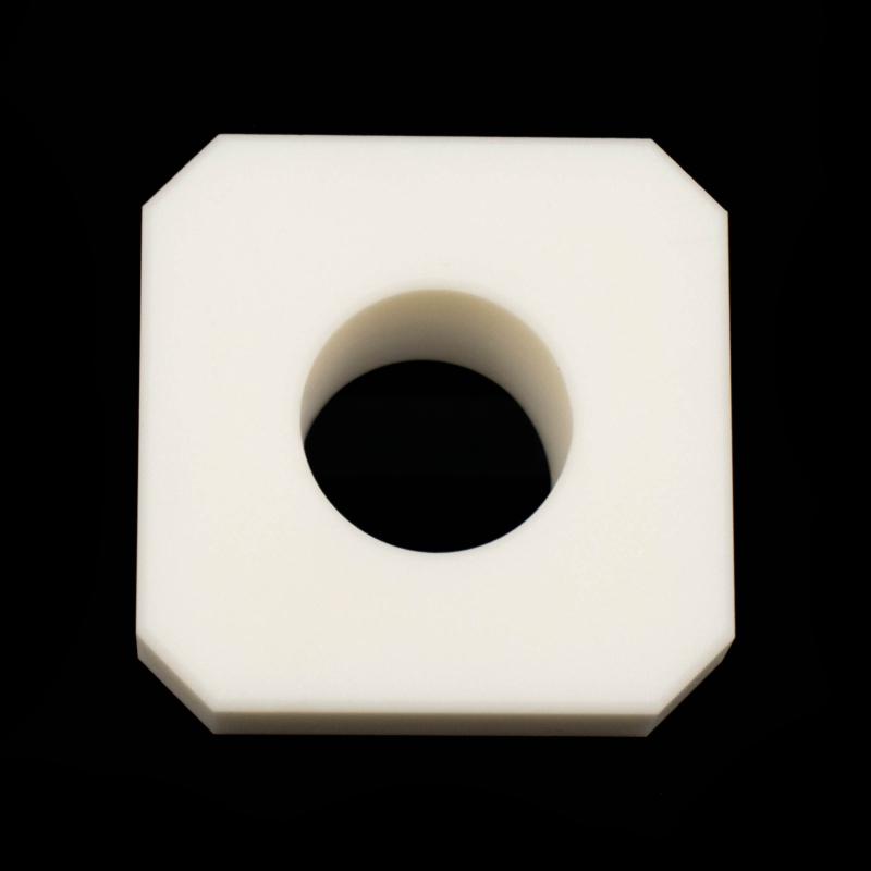 Octagonal centered round hole alumina ceramic parts