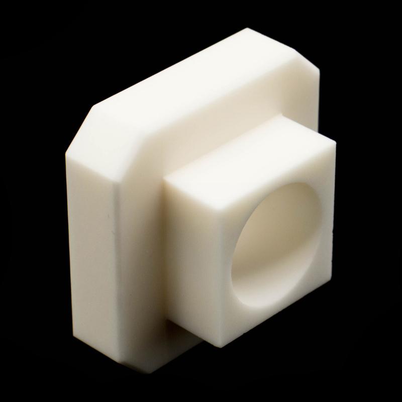 Octagonal centered round hole alumina ceramic parts