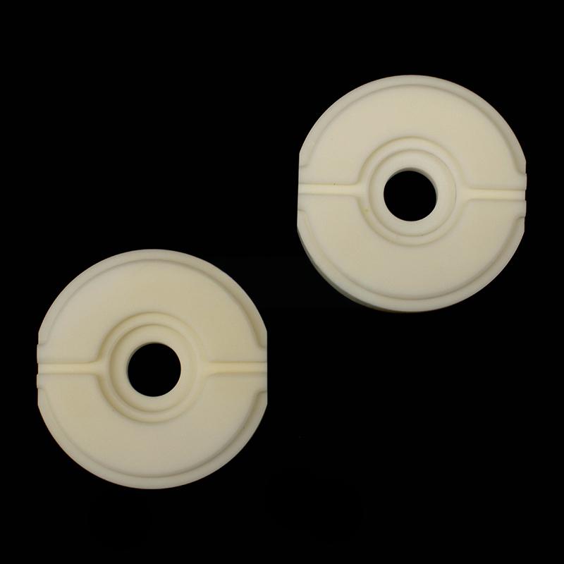 Central perforated alumina ceramic pulley