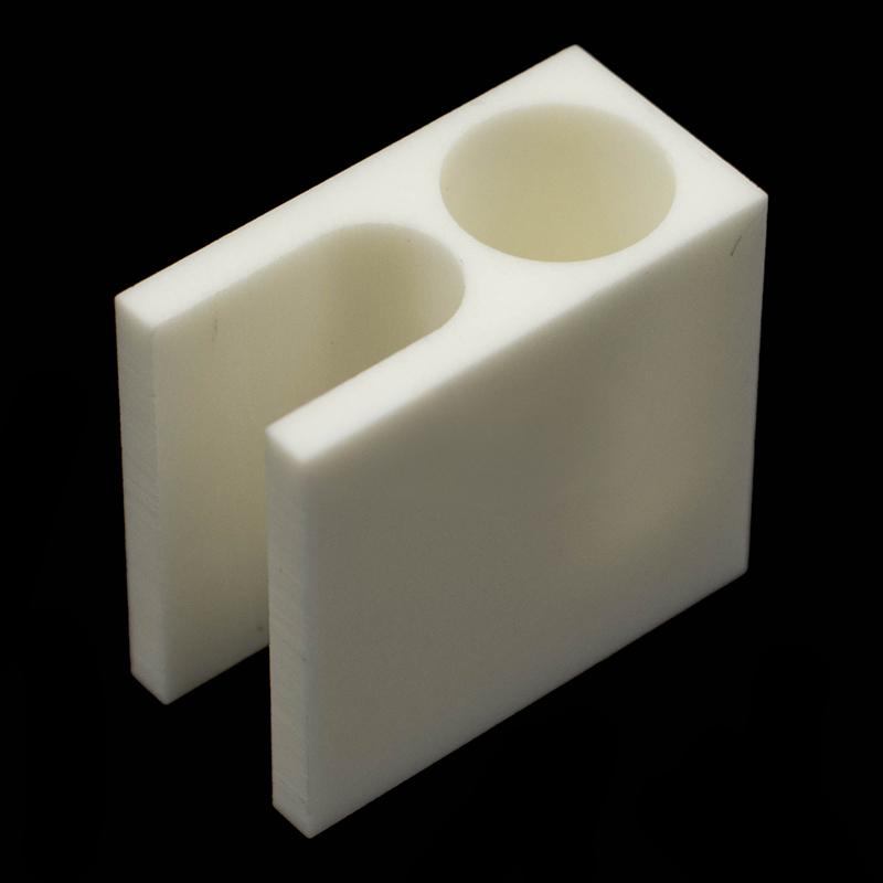 Rectangular alumina ceramic perforated battery holder