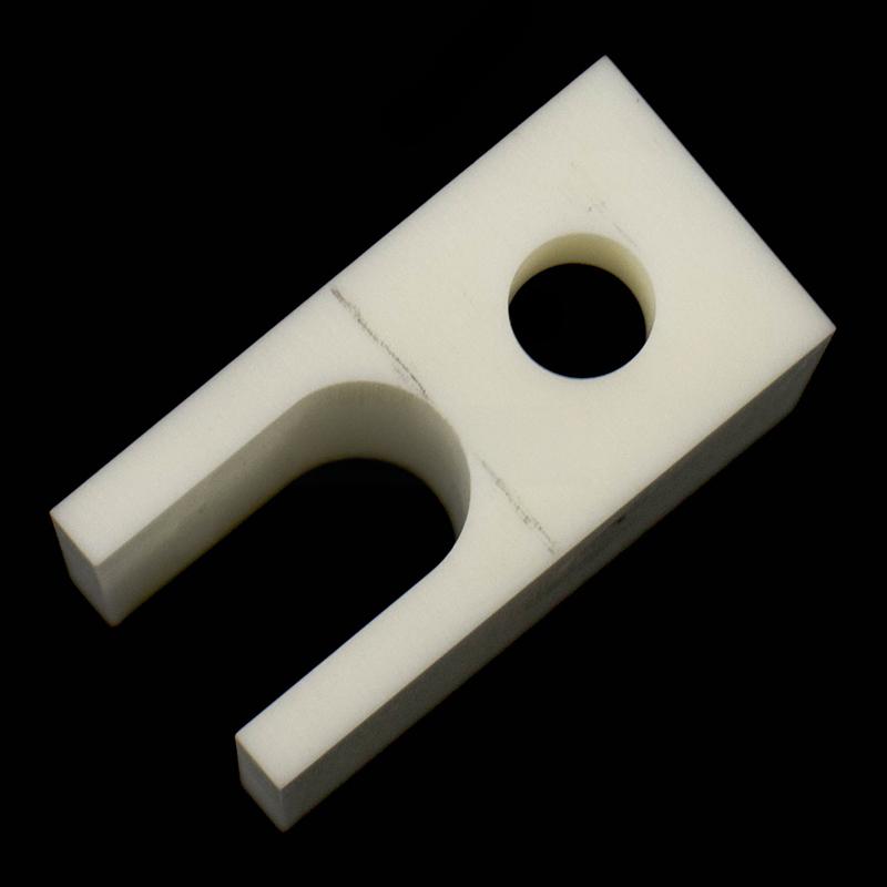 Rectangular alumina ceramic perforated battery holder