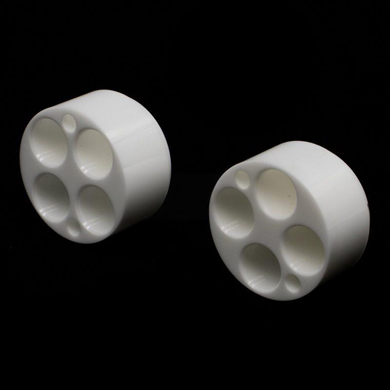 Round zirconia four hole ceramic parts
