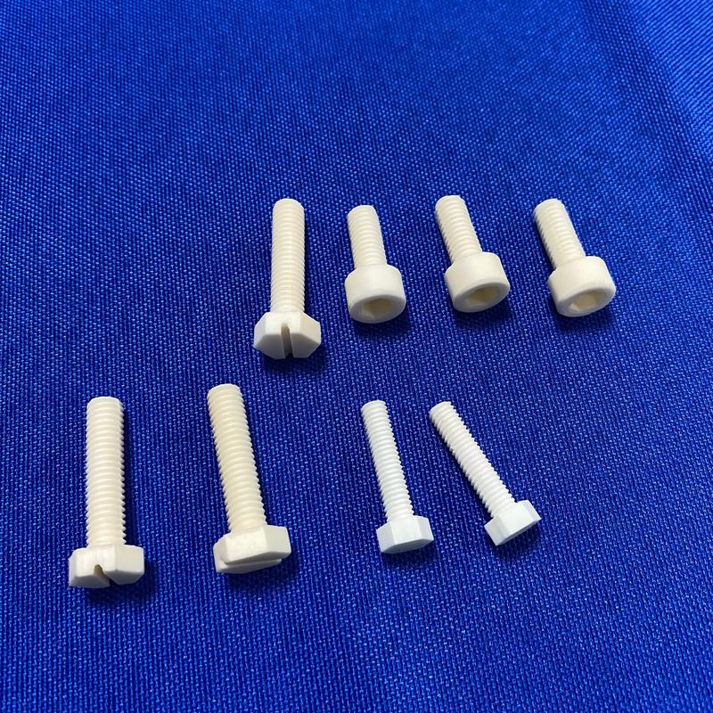 Aluminum oxide threaded ceramic screw