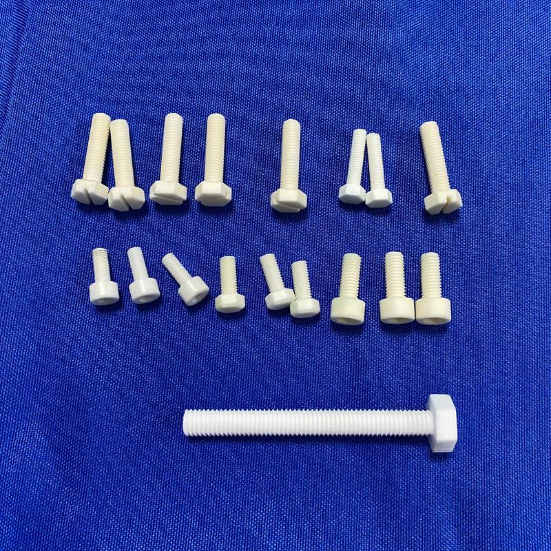Aluminum oxide threaded ceramic screw