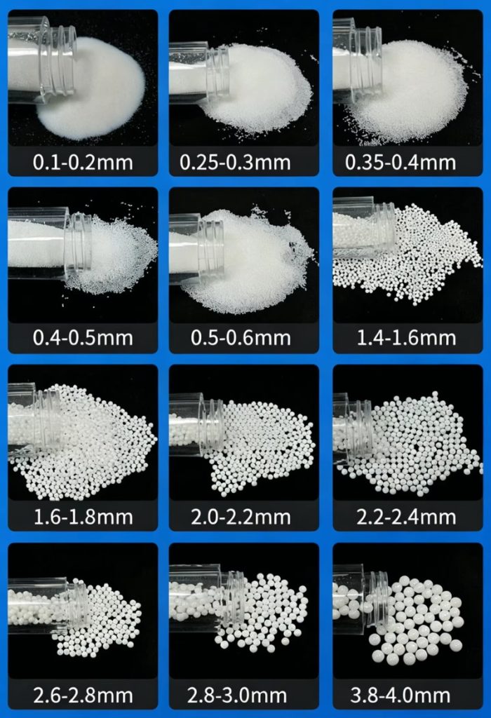 High density zirconia ceramic beads